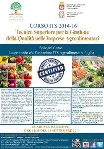 Corso 2014 2016  ITS Agroalimentare