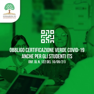 Obbligo certificazione verde covid-19 anche per gli studenti ITS